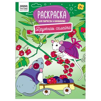 Раскраска А4, 16 стр., ТРИ СОВЫ Раскраска А4, 16 стр., ТРИ СОВЫ