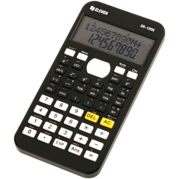 Калькулятор научный Eleven SR-135N, 10+2 разрядов, 240 функций, питание от батарейки, 75,5*148*13мм, черный Калькулятор научный Eleven SR-135N, 10+2 разрядов, 240 функций, питание от батарейки, 75,5*148*13мм, черный