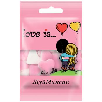 Жевательный мармелад Love is…, холодок-малина, 20г Жевательный мармелад Love is…, холодок-малина, 20г