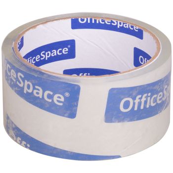 Клейкая лента упаковочная OfficeSpace, 48мм*40м, 38мкм, крист. чистая, ШК Клейкая лента упаковочная OfficeSpace, 48мм*40м, 38мкм, крист. чистая, ШК