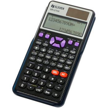 Калькулятор научный Eleven SR-270X, матричный дисплей, 417 функций, двойное питание, 81*165*16 мм, черный Калькулятор научный Eleven SR-270X, матричный дисплей, 417 функций, двойное питание, 81*165*16 мм, черный