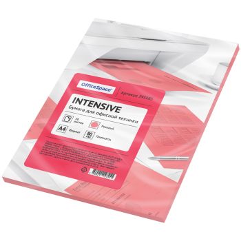Бумага цветная OfficeSpace intensive А4, 80г/м2, 50л. (розовый) Бумага цветная OfficeSpace intensive А4, 80г/м2, 50л. (розовый)