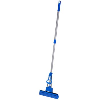 Швабра самоотжимная OfficeClean Professional с губ. насадкой, ПВА 27см, ролик. отжим, телеск. ручка 70-125 Швабра самоотжимная OfficeClean Professional с губ. насадкой, ПВА 27см, ролик. отжим, телеск. ручка 70-125