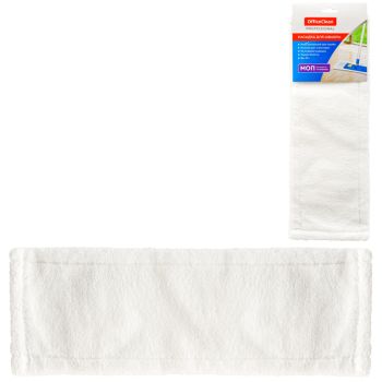 Насадка МОП для швабры OfficeClean Professional c карманами, 40*10см, плотная микрофибра, белая Насадка МОП для швабры OfficeClean Professional c карманами, 40*10см, плотная микрофибра, белая
