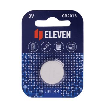 Батарейка Eleven CR2016 литиевая, BC1 Батарейка Eleven CR2016 литиевая, BC1