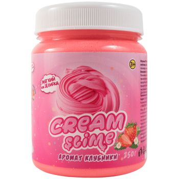 Слайм Cream-Slime, розовый, с ароматом клубники, 250г Слайм Cream-Slime, розовый, с ароматом клубники, 250г