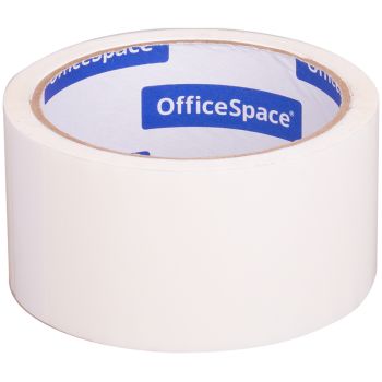 Клейкая лента упаковочная OfficeSpace, 48мм*40м, 45мкм, белая, ШК Клейкая лента упаковочная OfficeSpace, 48мм*40м, 45мкм, белая, ШК