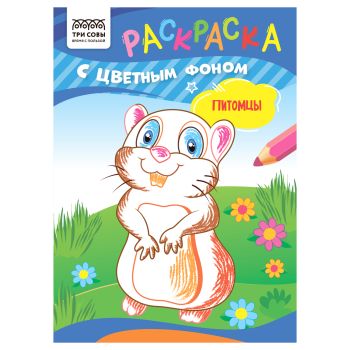 Раскраска с цв. фоном А5, 8 стр., ТРИ СОВЫ Раскраска с цв. фоном А5, 8 стр., ТРИ СОВЫ