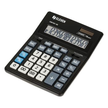 Калькулятор настольный Eleven Business Line CDB1601-BK, 16 разрядов, двойное питание, 155*205*35мм, черный Калькулятор настольный Eleven Business Line CDB1601-BK, 16 разрядов, двойное питание, 155*205*35мм, черный