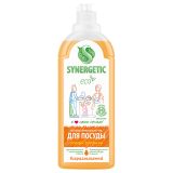 Средство для мытья посуды, фруктов, игрушек Synergetic "Сочный апельсин", антибакт, 1л