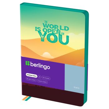 Ежедневник недатированный, А5, 136л., кожзам, Berlingo Ежедневник недатированный, А5, 136л., кожзам, Berlingo