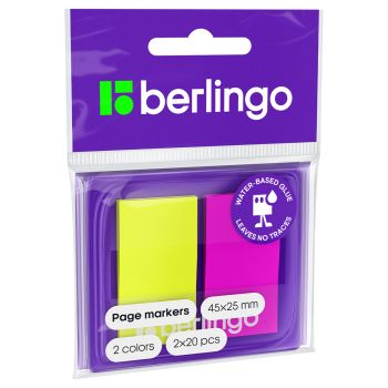 Флажки-закладки Berlingo 45*25мм, 20л*2 неоновых цвета, в диспенсере, европодвес Флажки-закладки Berlingo 45*25мм, 20л*2 неоновых цвета, в диспенсере, европодвес