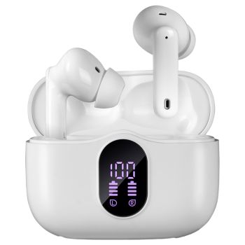 Наушники с микрофоном беспроводные Sven E-310B, TWS Bluetooth, разъем Type-C, белый Наушники с микрофоном беспроводные Sven E-310B, TWS Bluetooth, разъем Type-C, белый