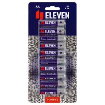 Батарейка Eleven AA (R6) солевая, BC10 Батарейка Eleven AA (R6) солевая, BC10
