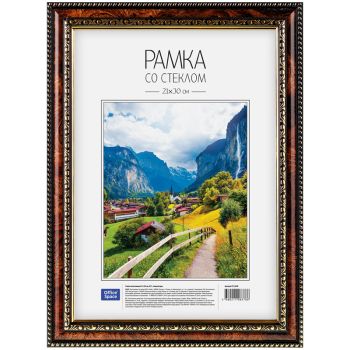 Рамка пластиковая 21*30см, OfficeSpace, №7, темный орех Рамка пластиковая 21*30см, OfficeSpace, №7, темный орех