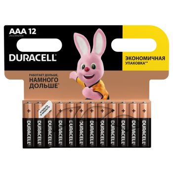 Батарейка Duracell Basic AAA (LR03) алкалиновая, 12BL Батарейка Duracell Basic AAA (LR03) алкалиновая, 12BL