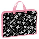 Папка с ручками 1 отделение, А4 Berlingo "Glossy stars", 340*245*40мм, пластик, на молнии