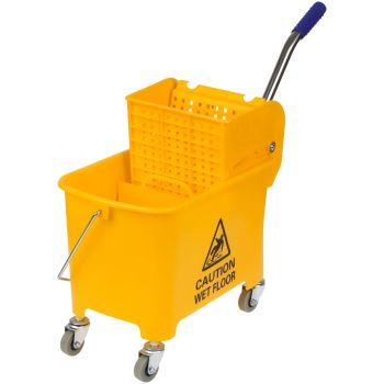 Тележка уборочная-ведро OfficeClean Professional, 2 секции, 20л, прямоугол., механич. отжим, желтая Тележка уборочная-ведро OfficeClean Professional, 2 секции, 20л, прямоугол., механич. отжим, желтая