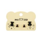 Серьги MESHU "Bears", бижутерия, 2 пары, европодвес