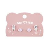 Серьги MESHU "Space", бижутерия, 2 пары, европодвес