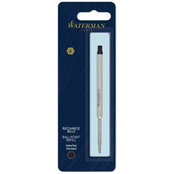 Стержень шариковый Waterman черный, 0,8мм, метал. корпус, блистер Стержень шариковый Waterman черный, 0,8мм, метал. корпус, блистер