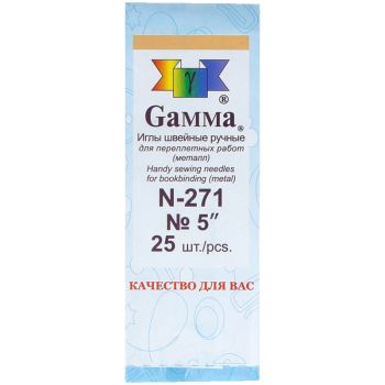 Иглы для шитья ручные Gamma N-271, 12см, 25шт. в конверте Иглы для шитья ручные Gamma N-271, 12см, 25шт. в конверте