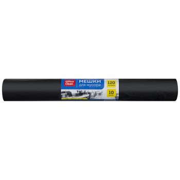 Мешки для мусора 120л OfficeClean ПВД, 68*105см, 25мкм, 10шт., черные, в рулоне Мешки для мусора 120л OfficeClean ПВД, 68*105см, 25мкм, 10шт., черные, в рулоне