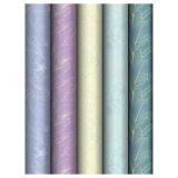 Упаковочная бумага глянц. 70*100см, MESHU "Grace twigs", 80 г/м2, ассорти, 5 дизайнов