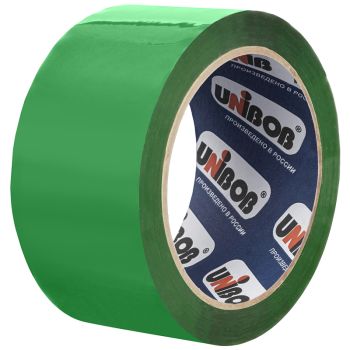 Клейкая лента упаковочная Unibob, 48мм*66м, 45мкм, зеленая Клейкая лента упаковочная Unibob, 48мм*66м, 45мкм, зеленая