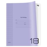 Тетрадь 18л., клетка BG "UniTone. Neon", пластиковая обложка, неон сиреневый
