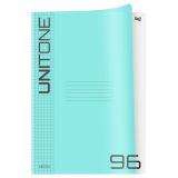 Тетрадь 96л., А4 клетка BG "UniTone. Neon", пластиковая обложка, неон голубой
