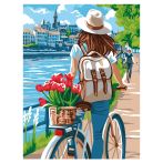 Картина по номерам на картоне ТРИ СОВЫ "Прогулка с тюльпанами", 30*40, с акриловыми красками и кистями