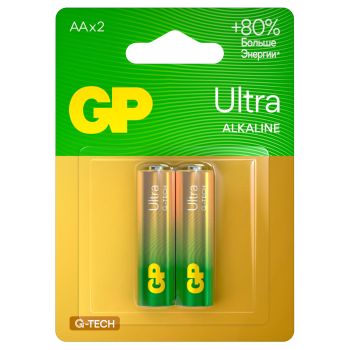 Батарейка GP Ultra G-Tech AA (LR6) 15AU алкалиновая, BC2 Батарейка GP Ultra G-Tech AA (LR6) 15AU алкалиновая, BC2