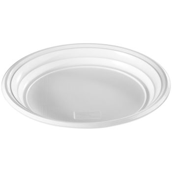 Тарелки одноразовые OfficeClean, набор 100шт., эконом, ПС, белые, бессекционные, 20,5см Тарелки одноразовые OfficeClean, набор 100шт., эконом, ПС, белые, бессекционные, 20,5см