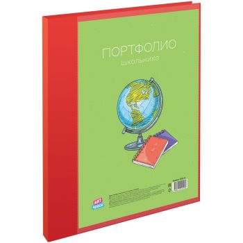 Папка-портфолио пластиковая А4 ArtSpace, на 2 кольцах для школьника, 20 файлов Папка-портфолио пластиковая А4 ArtSpace, на 2 кольцах для школьника, 20 файлов