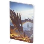 Записная книжка А6 80л. ЛАЙТ, кожзам, Greenwich Line "Touch the dragon", с резинкой, тиснение фольгой, блок в клетку