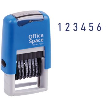 Нумератор мини автомат OfficeSpace, 3мм, 6 разрядов, пластик Нумератор мини автомат OfficeSpace, 3мм, 6 разрядов, пластик