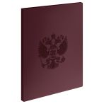 Папка с 30 вкладышами СТАММ "Герб" А4, 17мм, 700мкм, пластик, гранат