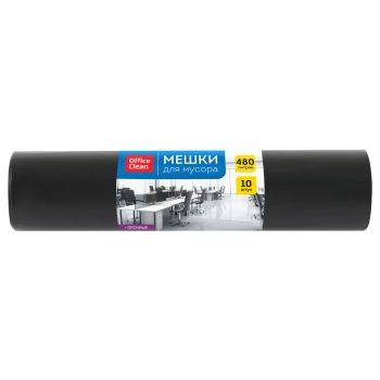 Мешки для мусора 480л OfficeClean ПВД, 130*170см, 70мкм, 10шт., прочные, черные, в рулоне Мешки для мусора 480л OfficeClean ПВД, 130*170см, 70мкм, 10шт., прочные, черные, в рулоне
