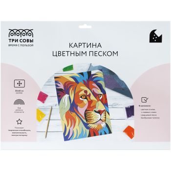 Картина цветным песком ТРИ СОВЫ Картина цветным песком ТРИ СОВЫ