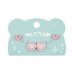 Серьги MESHU, бижутерия, розовые, 3 пары, европодвес