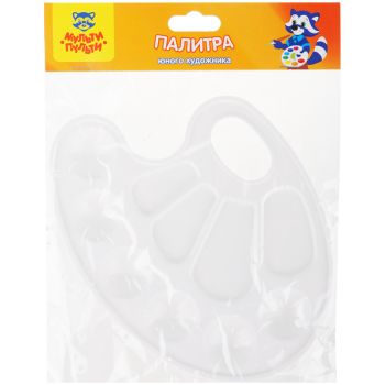 Палитра художника овальная Мульти-Пульти, пластик, пакет с европодвесом Палитра художника овальная Мульти-Пульти, пластик, пакет с европодвесом