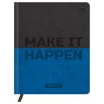 Дневник 1-11 кл. 48л. (твердый) BG "Double. Make it happen", иск. кожа, комбинирование материалов, тиснение, ляссе