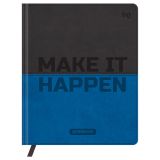 Дневник 1-11 кл. 48л. (твердый) BG "Double. Make it happen", иск. кожа, комбинирование материалов, тиснение, ляссе