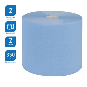 Бумага протирочная OfficeClean Professional 2-х слойн., 350м/рул, 24*35см, цвет синий, (Система W1) Бумага протирочная OfficeClean Professional 2-х слойн., 350м/рул, 24*35см, цвет синий, (Система W1)