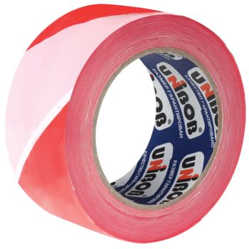 Лента сигнальная Unibob, 70мм*150м, красно-белая, ИУ Лента сигнальная Unibob, 70мм*150м, красно-белая, ИУ