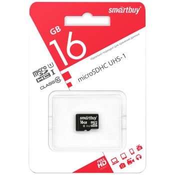 Карта памяти SmartBuy MicroSDHC 16GB UHS-1, Class 10, скорость чтения 30Мб/сек Карта памяти SmartBuy MicroSDHC 16GB UHS-1, Class 10, скорость чтения 30Мб/сек
