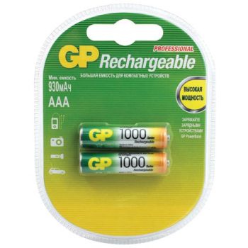 Аккумулятор GP AAA (HR03) 1000mAh 2BL Аккумулятор GP AAA (HR03) 1000mAh 2BL
