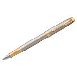 Ручка перьевая Parker "IM Premium Warm Silver GT" синяя, 0,8мм, подарочная упаковка