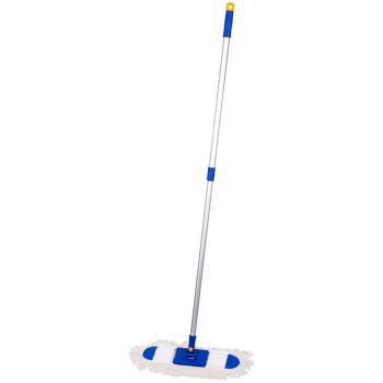 Швабра-рамка OfficeClean Professional, алюм. ручка 75-130см, насадка МОП хлопок (карманы) 40см Швабра-рамка OfficeClean Professional, алюм. ручка 75-130см, насадка МОП хлопок (карманы) 40см